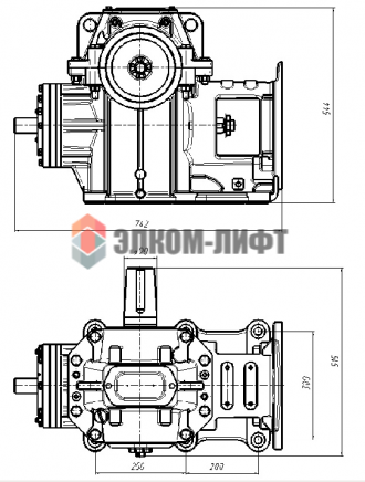 Редуктор  РЧЛ-160х30 0406М.02.01.000, исполнение правое, МЛЗ