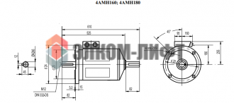 Электродвигатель 4АМН160SB4/16 (5.0-1.25кВт) 1380-300об-мин IM3002 (Ярославский)